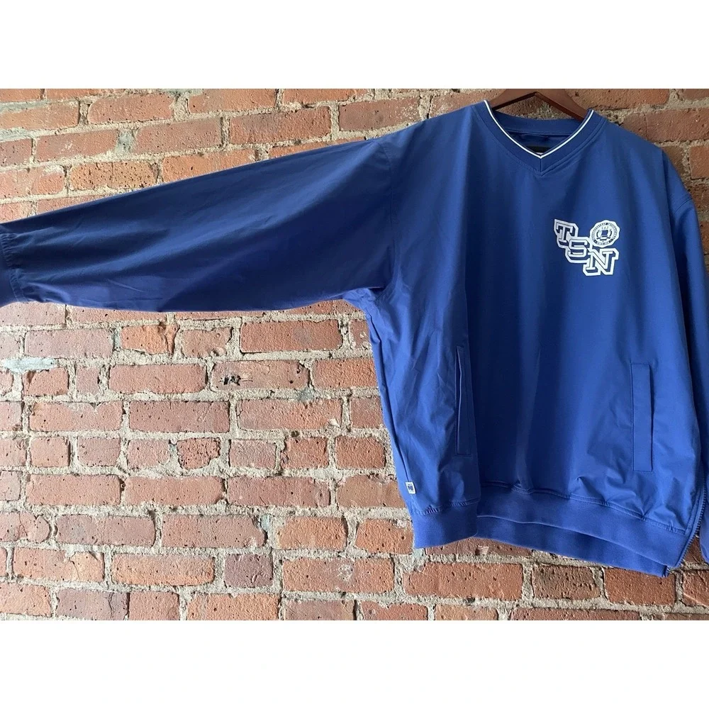This Never That Blue Golf Pullover Windbreaker Sz M Korean Streetwear Brand TNT